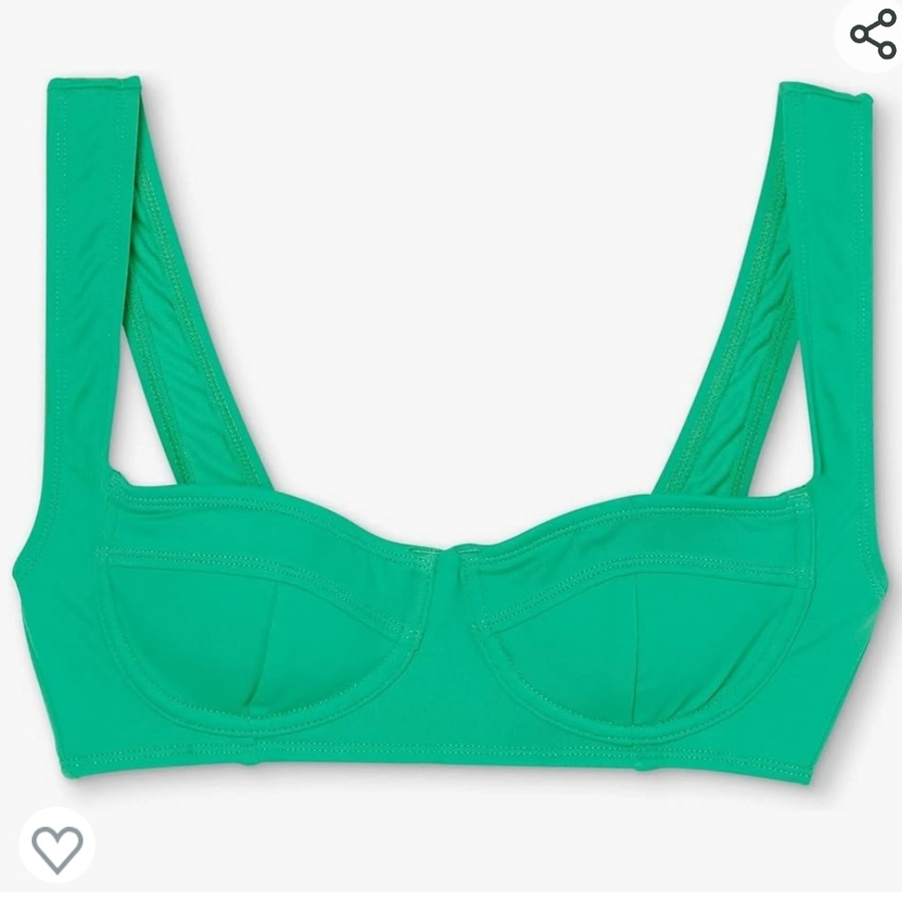 Green bikini top NWT